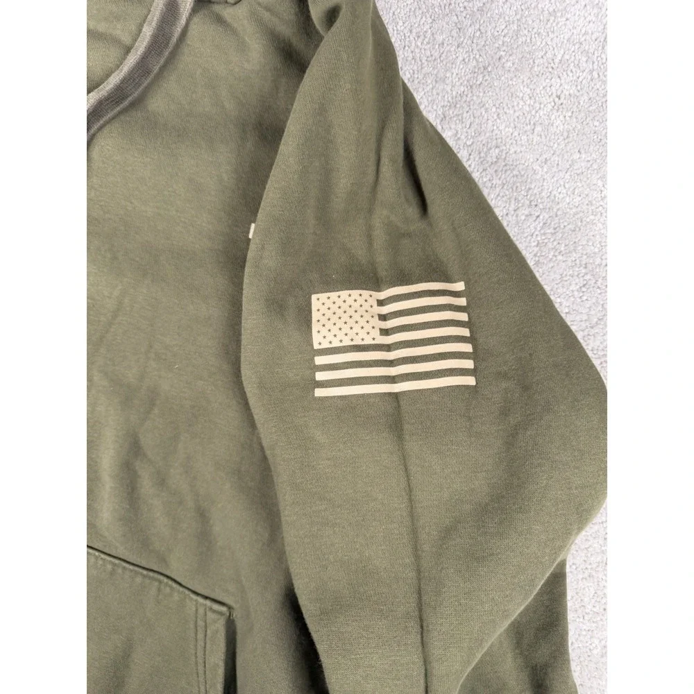 Under Armour Men Hoodie Sweatshirt Medium Green Freedom Pullover Drawstring Logo